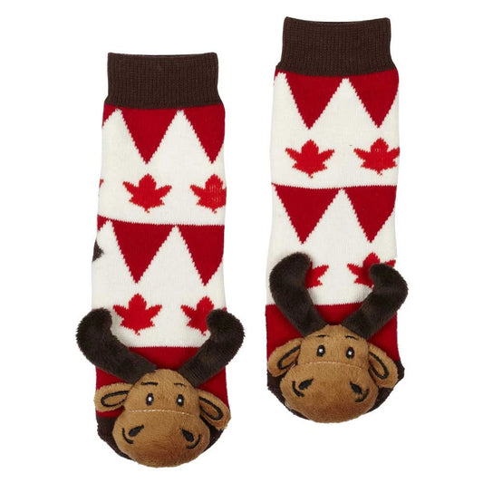 Lil' Traveller baby socks - Maple Leaf Moose Socks