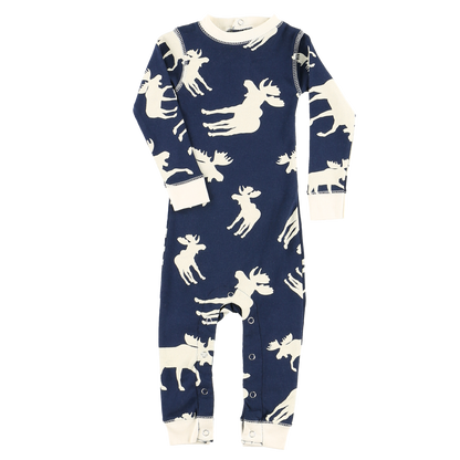 Classic Moose Infant Blue Onesie Flapjack