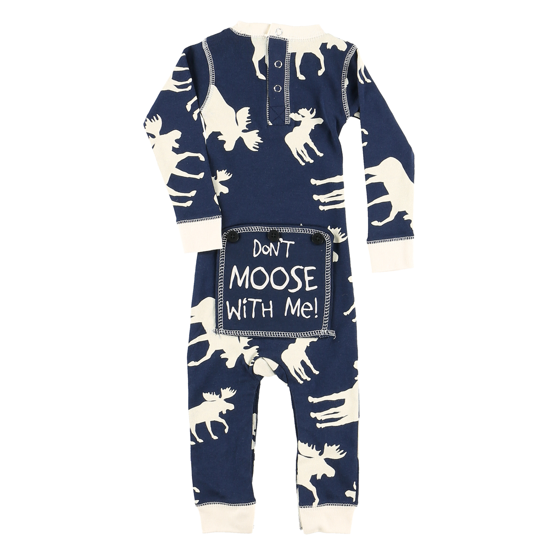 Classic Moose Infant Blue Onesie Flapjack