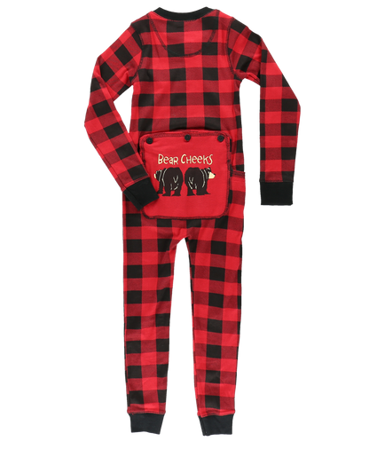 Bear Cheeks Kid & Youth Plaid Onesie Flapjack