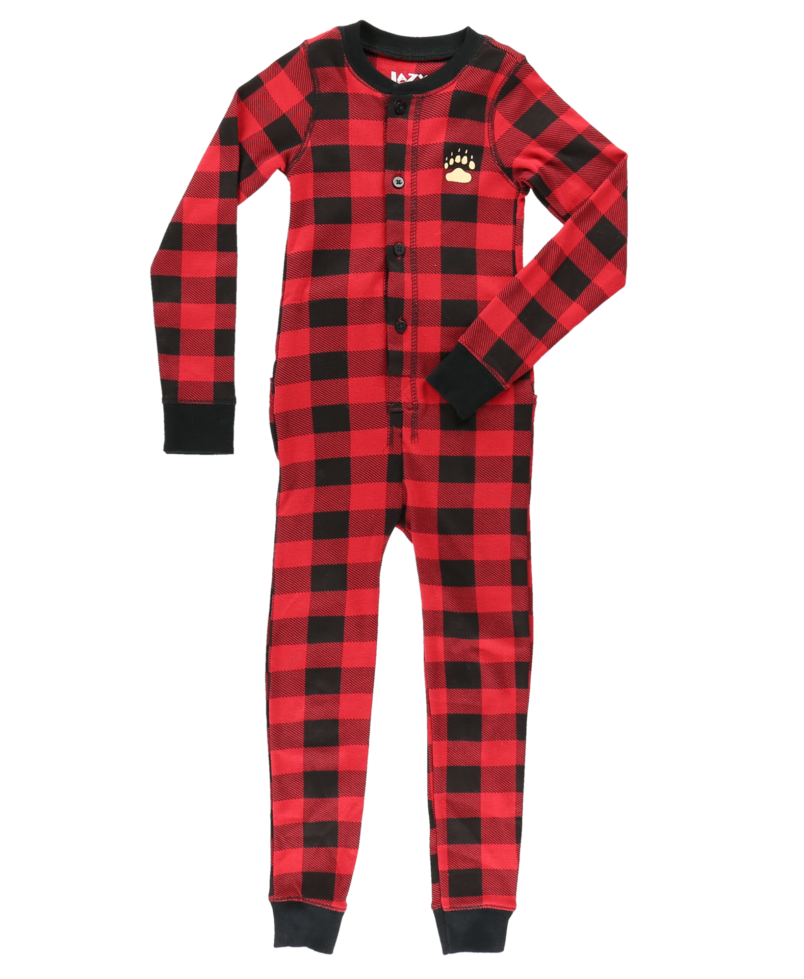 Bear Cheeks Kid & Youth Plaid Onesie Flapjack