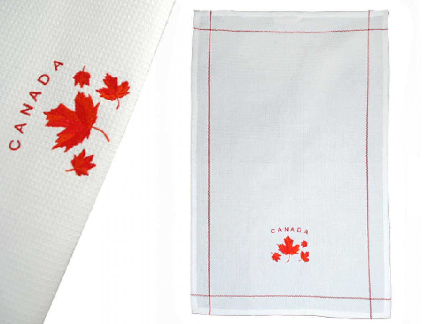 Tea Towel Embroidered Maple