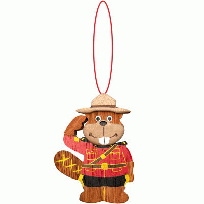 Canadian Wooden Ornament - RCMP Beaver Officer