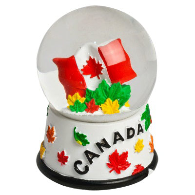 Canadian Flag Snow Globe - 45mm Polyresin