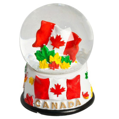 Canadian Flag Snow Globe - 45mm Polyresin