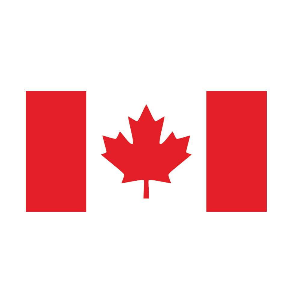 Canada Flag Sticker - 6" x 3"