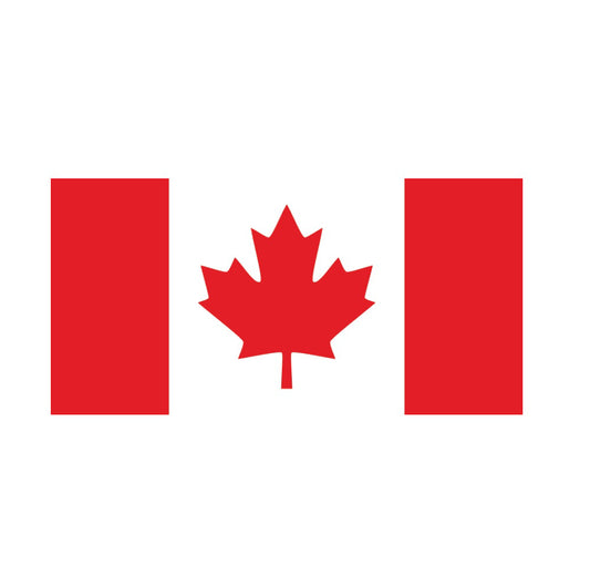 Canada Flag Sticker - 6" x 3"