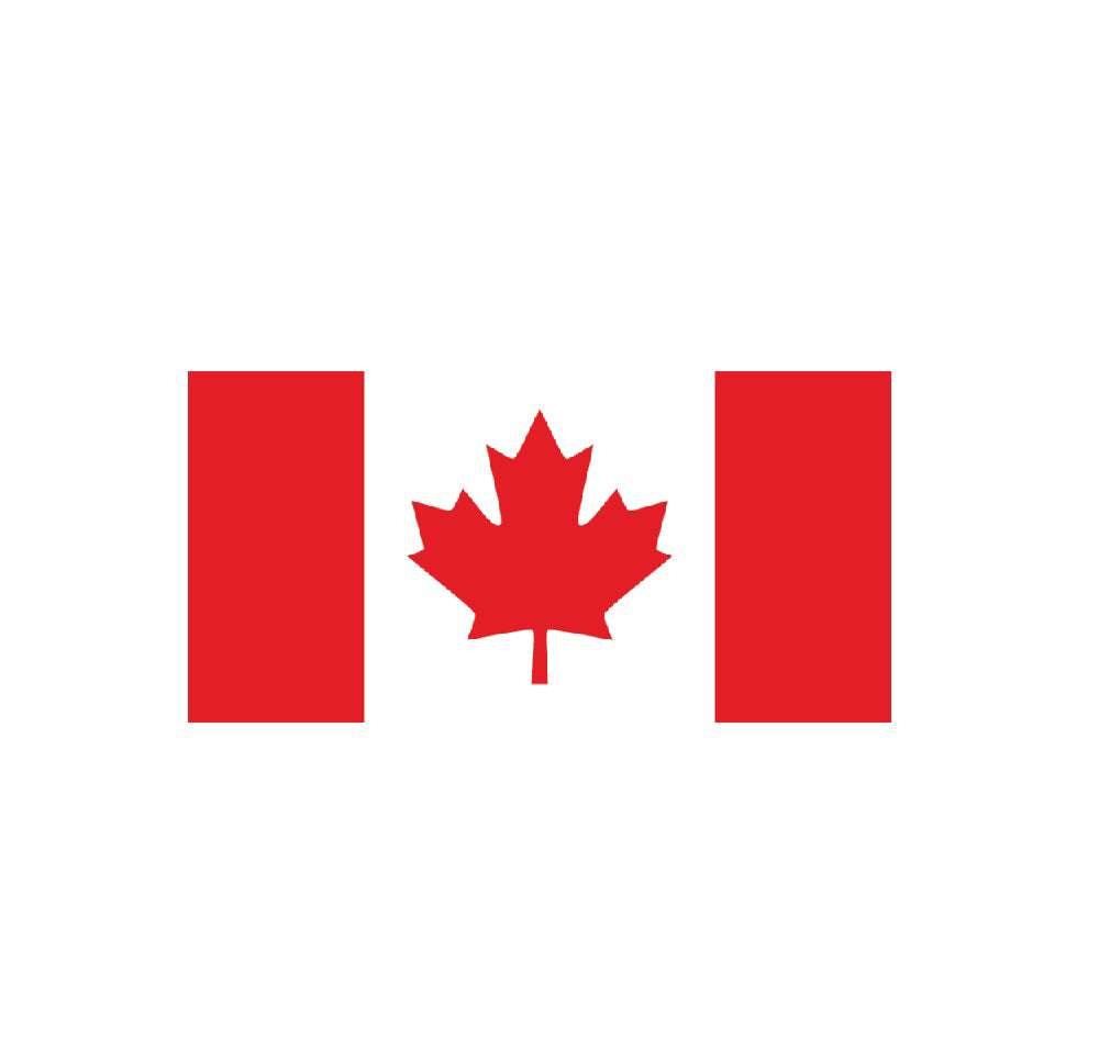 Canada Flag Sticker - 3" x 1.5"