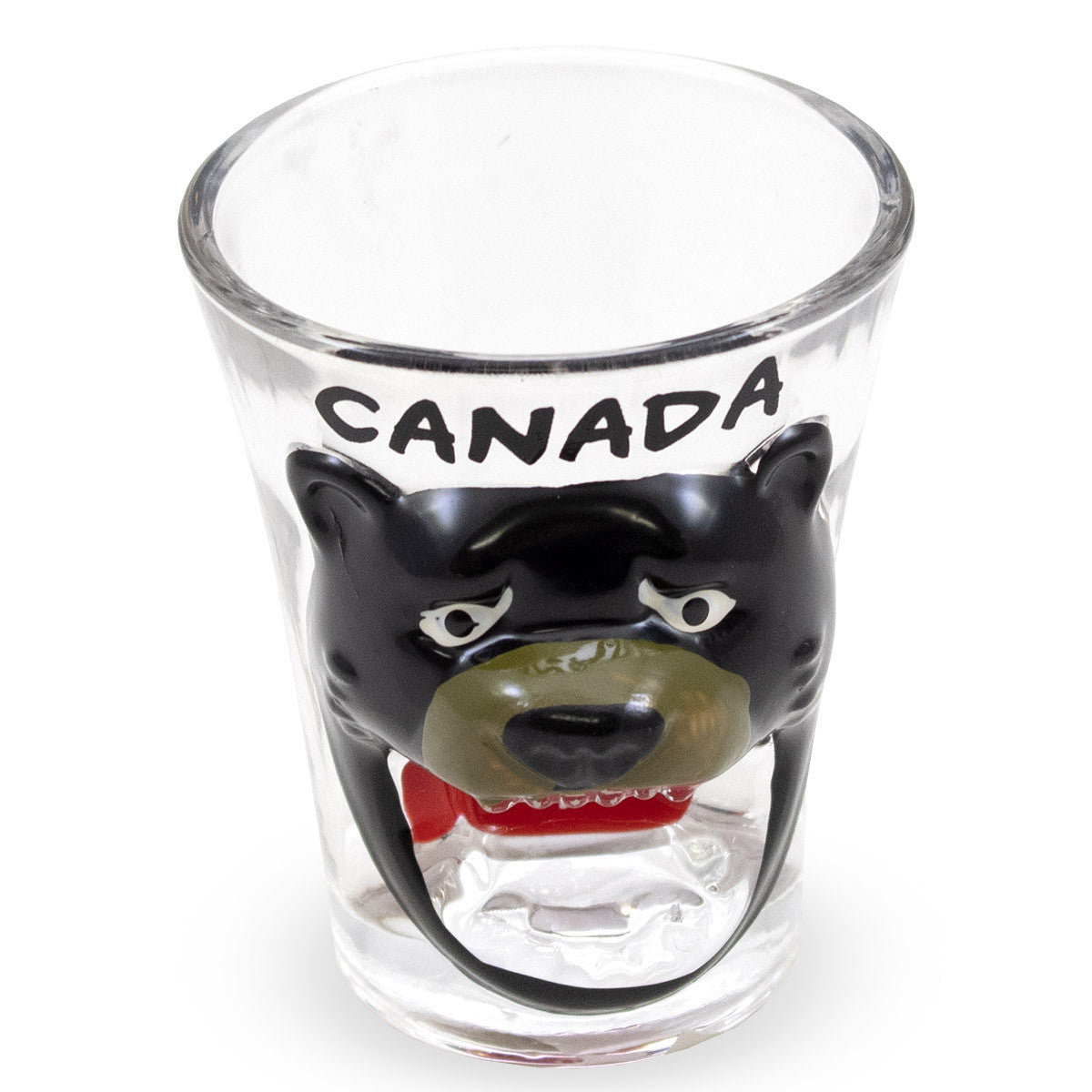 Canada Open Mouth Black Bear Shotglass