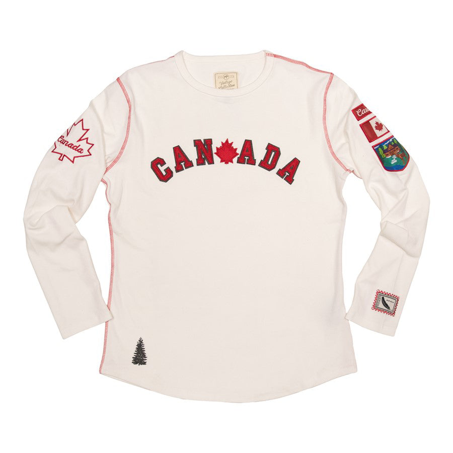 Vintage Canada Long Sleeve Shirt in White - Women’s