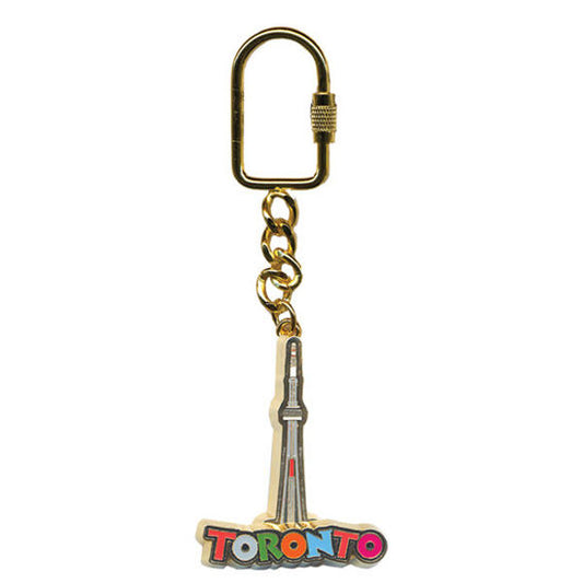 Toronto CN Tower Enamel Keychain with Moving Icon