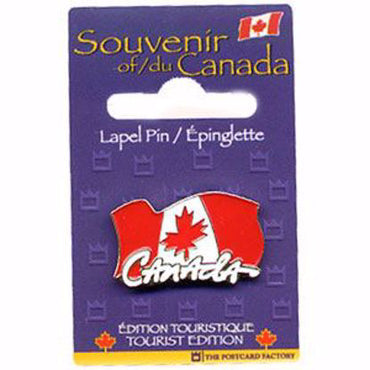 Lapel Pin - Canadian Flag with Canada Script