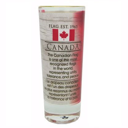 Canadian Flag Shooter Glass