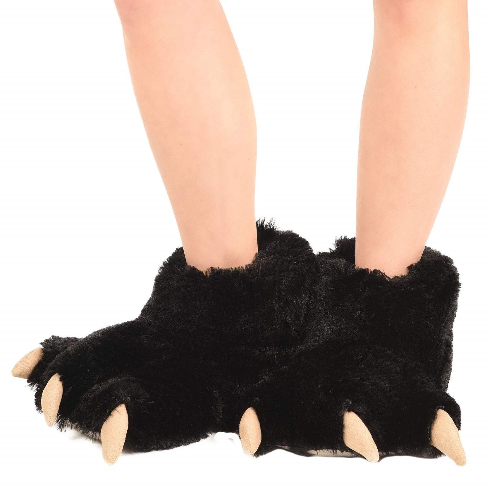 Black Bear Paw Slippers