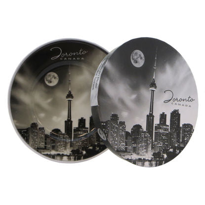 Beautiful Toronto Black & White Skyline Plate - Porcelain