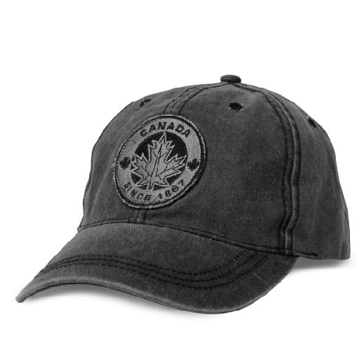 Canada Cap - Since 1867, Washed Black, Adjustable