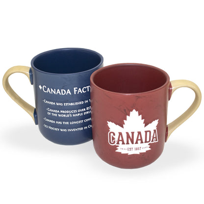 Canada Est. 1867 Mug with Maple Leaf Design and Canada Facts