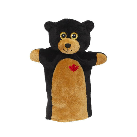 Black Bear Hand Puppet 9"