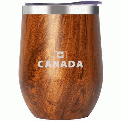 Stainless Steel Insulated Wine Tumbler - Teakwood Canada 12oz