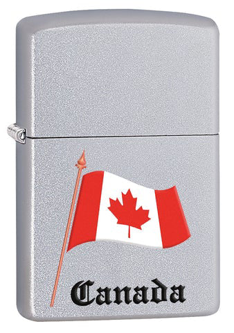 Zippo - Canadian Flag - Matte Silver