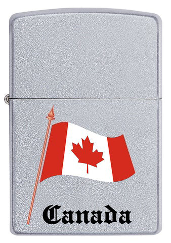 Zippo - Canadian Flag - Matte Silver