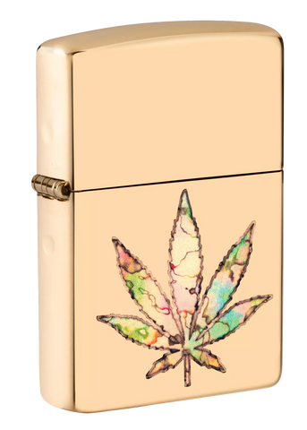 Zippo - High Polish Brass Leaf Fusion Design