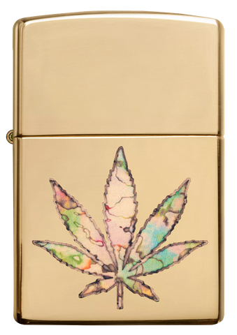 Zippo - High Polish Brass Leaf Fusion Design