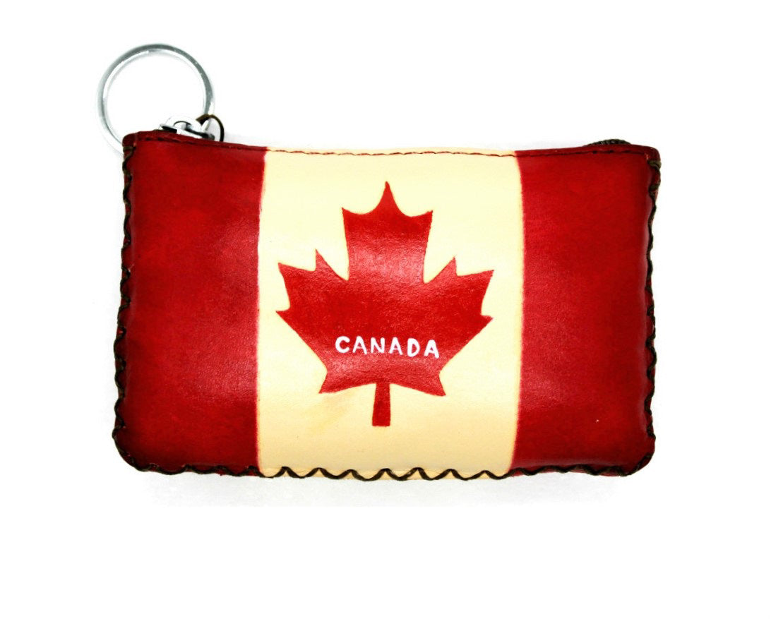 Rectangle Canada Flag Leather Coin Purse UCANADA