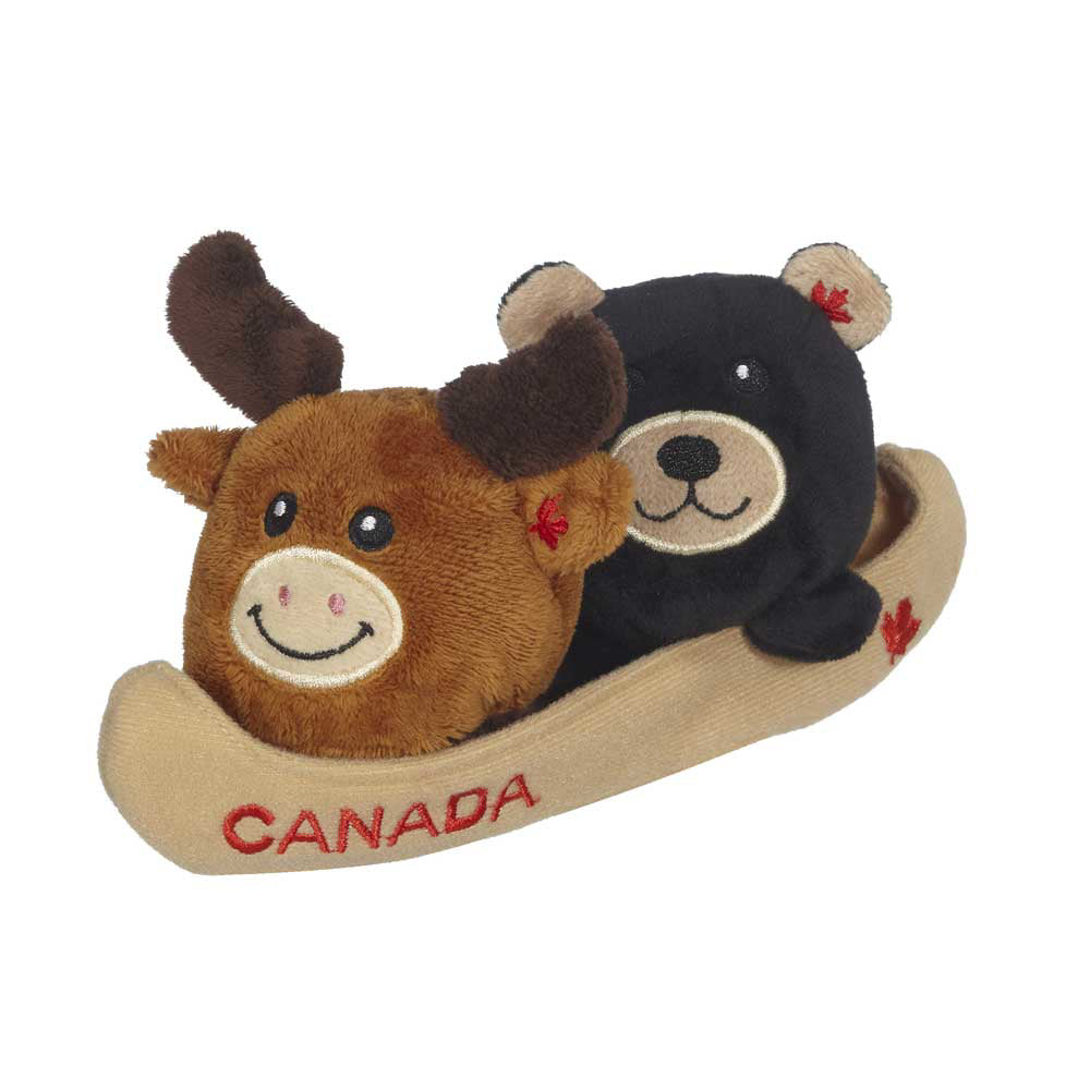 Hunk Moose & Bear in Canoe