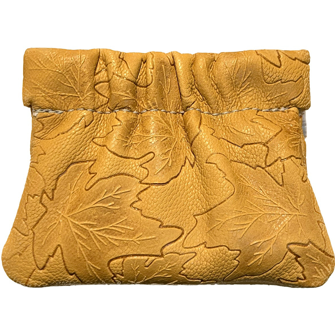 Goatskin Springloaded Coin Purse - Tan