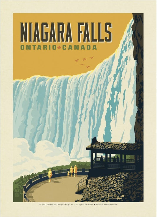 Retro Art Postcard - Niagara Falls