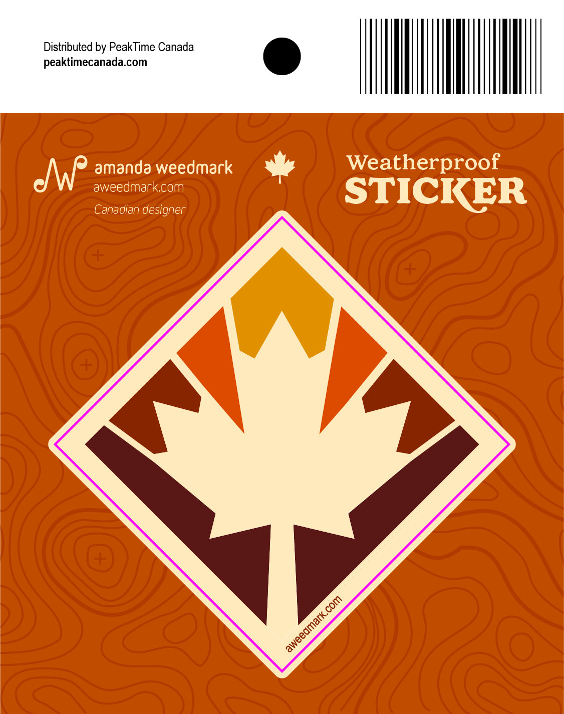 Maple Leaf Diamond Sticker