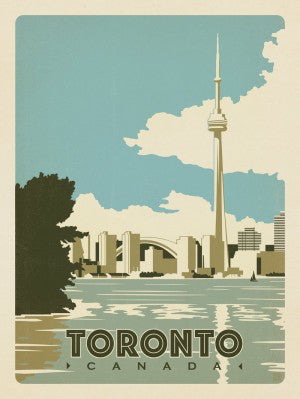 Retro Art Sticker - Toronto Skyline