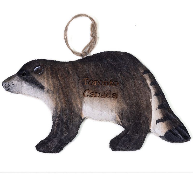 Toronto Wooden Ornament - Racoon