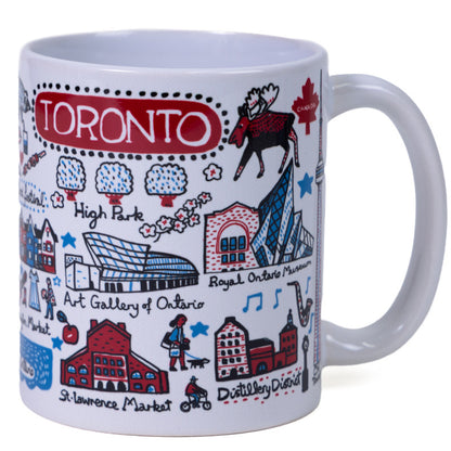 Toronto Iconic Illustrated Landmarks Mug by Julia Gash