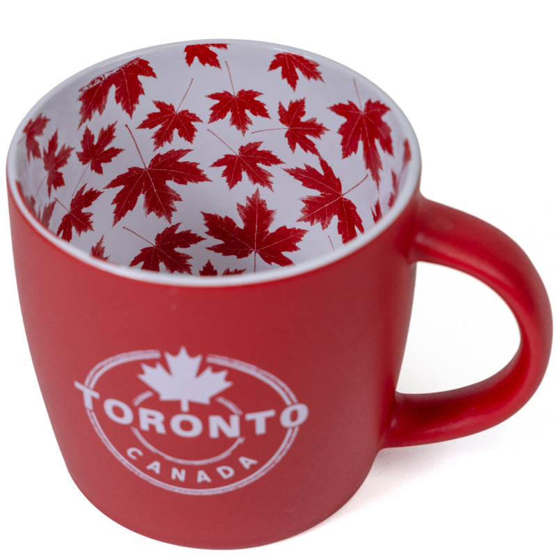 Toronto Canada Mug with Maple Leaf Pattern Interior