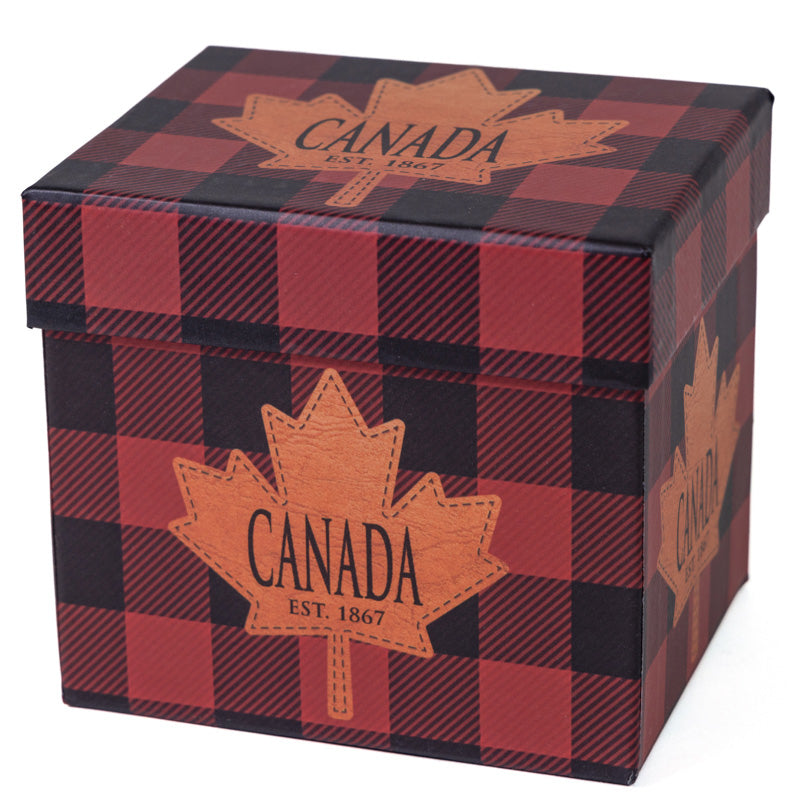 Maple Leaf Canada Plaid Mug