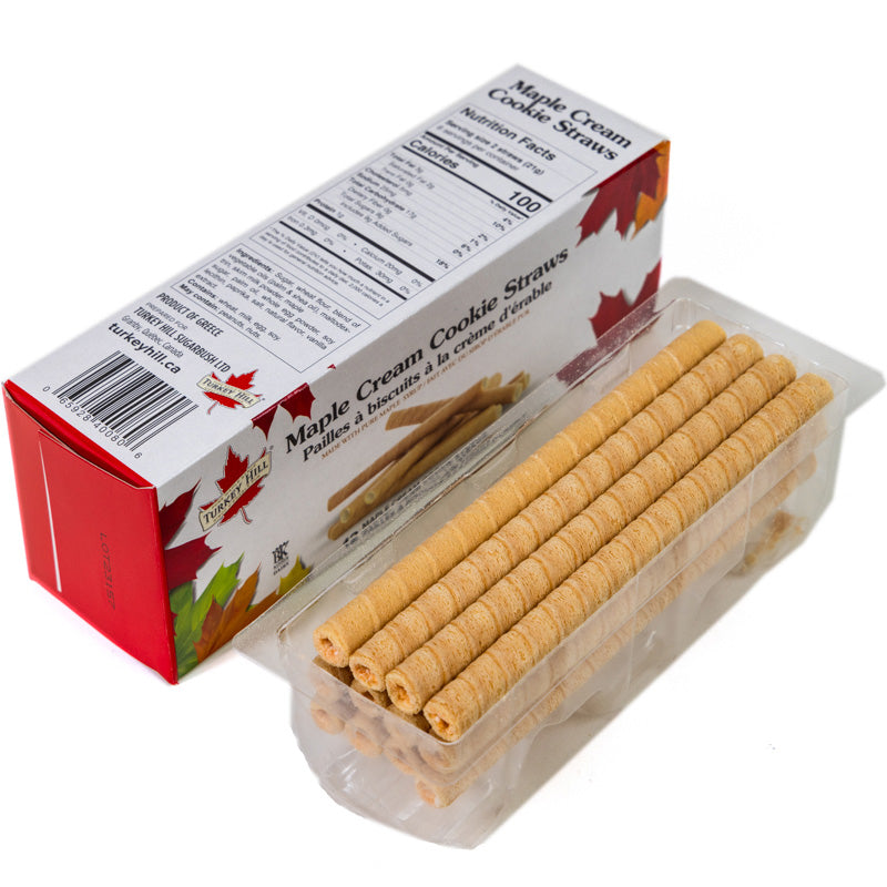 Turkey Hill Maple Cream Cookie Straws - 125g Made with Pure Canadian Maple Syrup