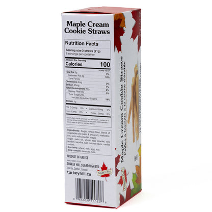 Turkey Hill Maple Cream Cookie Straws - 125g Made with Pure Canadian Maple Syrup