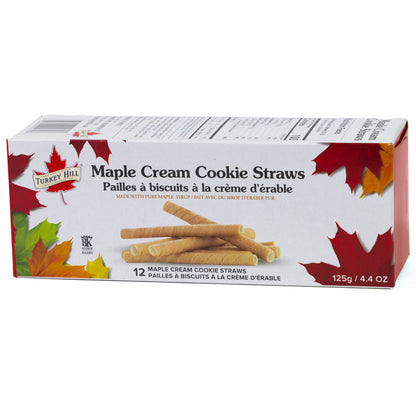 Turkey Hill Maple Cream Cookie Straws - 125g Made with Pure Canadian Maple Syrup