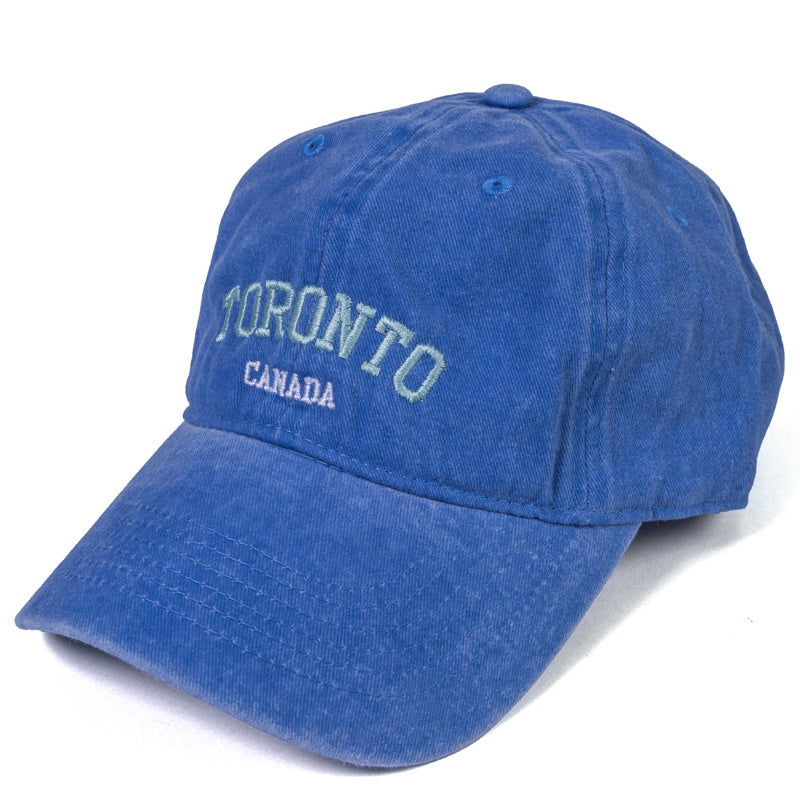 Classic Toronto Canada Embroidered Cap - Adjustable in Denim Blue