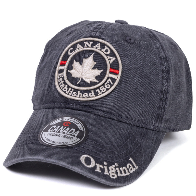 Canada Established 1867 Cap with Maple Leaf - Adjustable