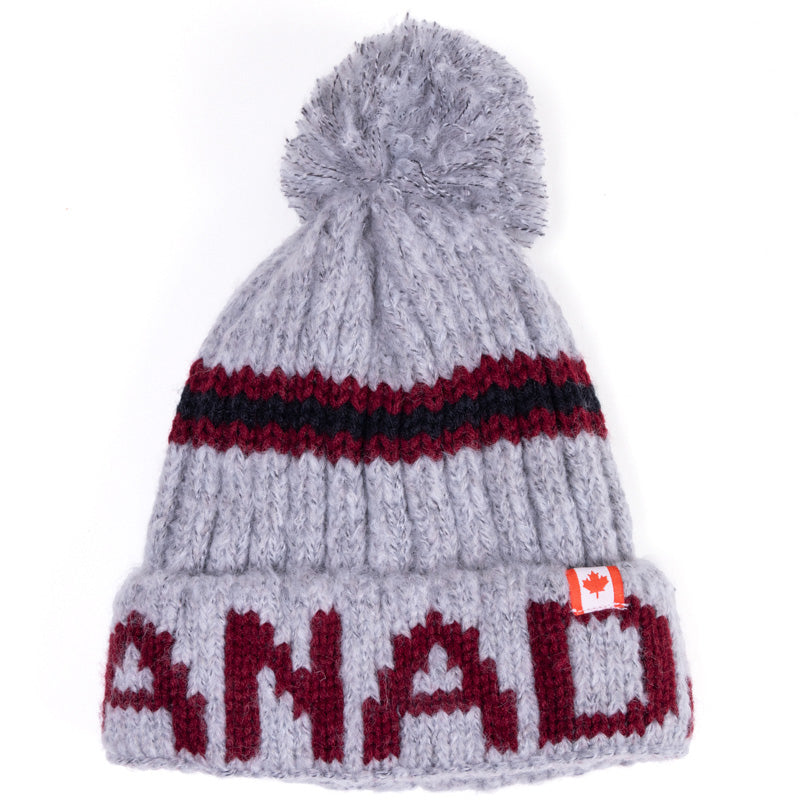 Canada Pom-Pom Hat - Grey