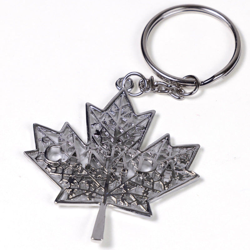 Canadian Keychain - Silver Maple Leaf