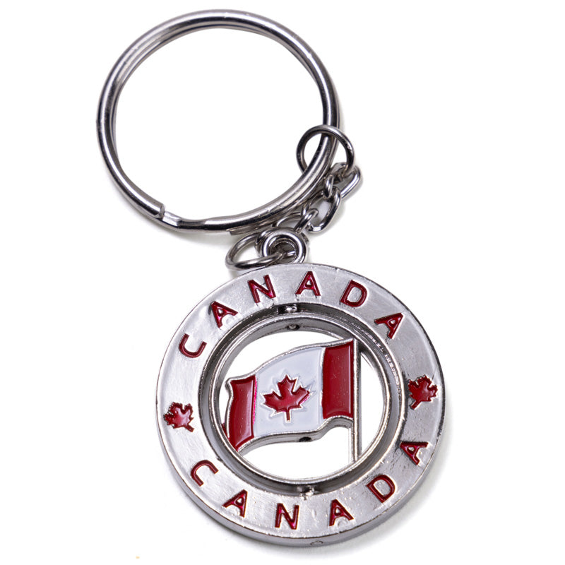 Canadian Metal Keychain - Canadian Flag