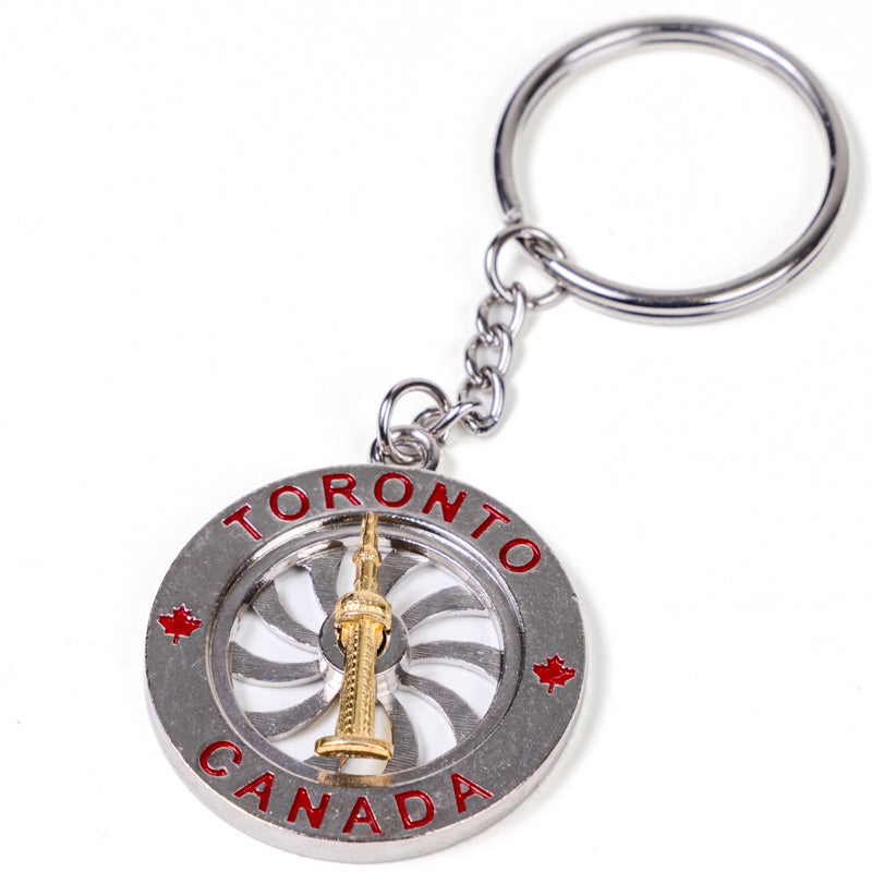 Toronto Keychain with Revolving CN Tower