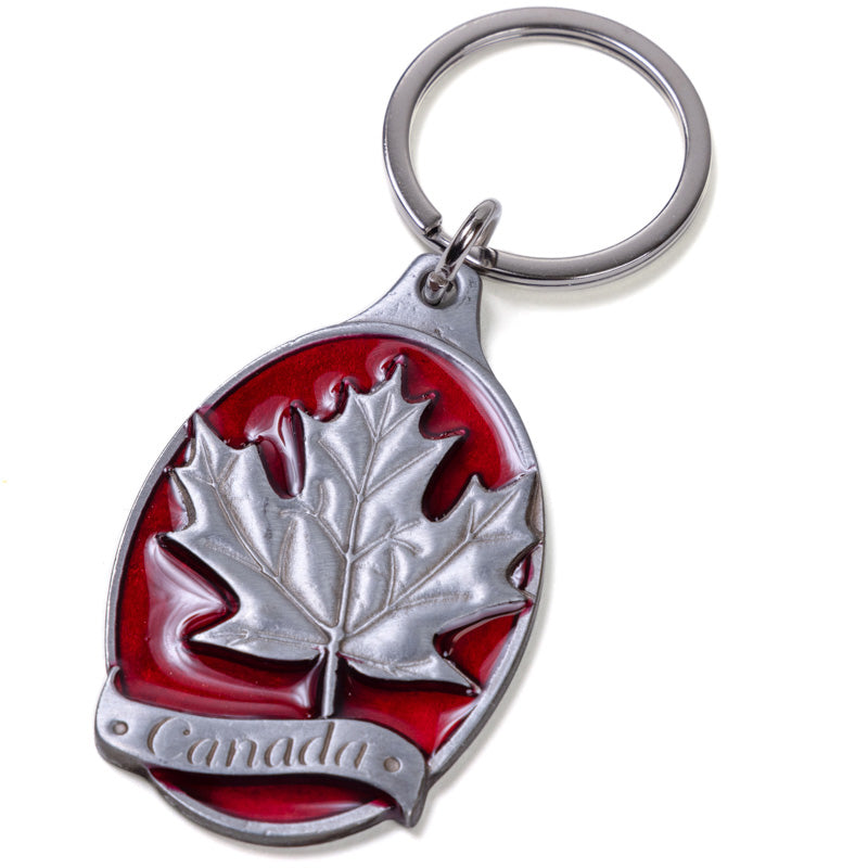 Metal Canadian Keychain - Maple Leaf