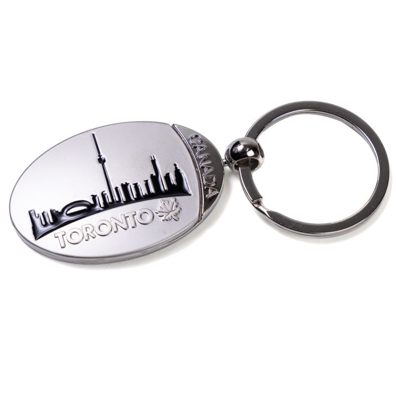 Metal Toronto CN Tower and City Skyline Keychain