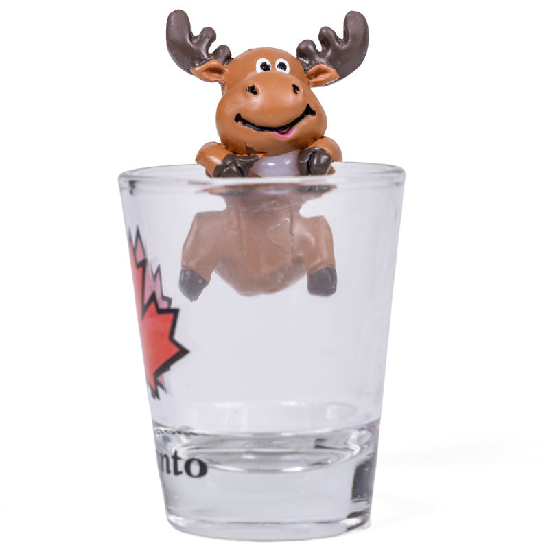 Hanging Moose Shot Glass