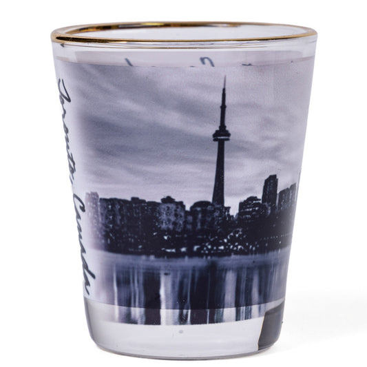 Toronto Skyline Black and White Shot Glass